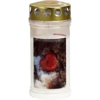 Magni Bougie commémorative 70x170mm coeur/glace
