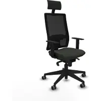 Piqueras Y Crespo Chaise de bureau avec appui-tête 1D066G1 Noir