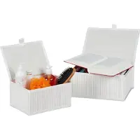 Relaxdays 2x bacs-de-rangement (30 cm, 2x)