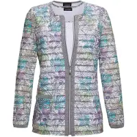 Goldner Cardigan turquoise / jade / blanc