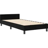 vidaXL Cadre de lit avec tête de lit noir 90 x 200 cm velours