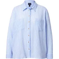 Ulla Popken Chemisier bleu clair / blanc