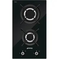 Smeg Classic PV332CN plaque Noir Intégré 30 cm Gaz 2 zone(s)