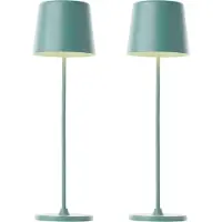 Brilliant LED-Akku-Tischleuchte Kaami, 2 W, 310 lm, 3000 K, eisberggrün, 2er Set (310 lm)