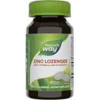 Nature'S Way , Pastilles de Zinc, Saveur Baies Sauvages, 60 Pastilles Végétaliennes