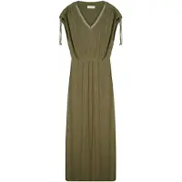 Deeluxe Rosajane M+ Short Sleeve Midi Dress Vert L Femme