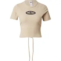 Adidas Originals Campus 2000 Back Cut Out Rib Short Sleeve T-shirt Beige L Femme