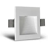 NCC-Licht LED encastré de mur en plâtre Angle Structure 170x142x45mm Blanc Module 1W 102lm blanc chaud 3000K