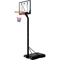 BLITS Panier de basket mobile, réglable en hauteur de 210 à 260 cm, panneau de 82 x 59 cm