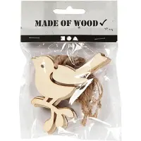 Creativ Company Pendentifs en bois en forme d'oiseau, lot de 5