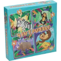 Wins Holland Legpuzzel 4in1 - Wilde Dieren, 12st.