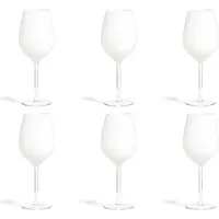 Excelsa set de 6 verres Color Wine verre 7,5x7,5x23 cm blanc