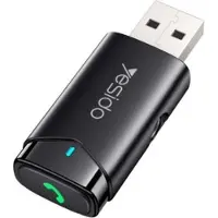 Yes I Do Émetteur Bluetooth 5.0 USB-A Yesido vers entrée auxiliaire 3,5 mm - Noir