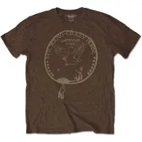 Neil Young Hommes, T-shirt, Tour 76 Seal, Marron, (M)