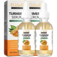 P-Beauty Sérum visage Turmeric Curcuma Sérum Hyperpigmentation Élimination des taches pigmentaires Bio Vegan, 2x 60 ml
