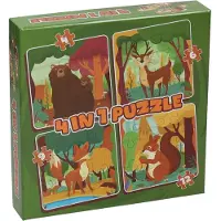 Wins Holland Legpuzzel 4in1 - Bosdieren, 12st.