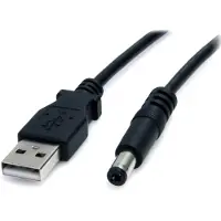StarTech.com USB A - Bouchon creux (2 m), Câble d'alimentation, Noir