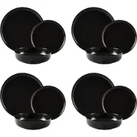 Excelsa Set de vaisselle 12 pièces Nordic Céramique Noir