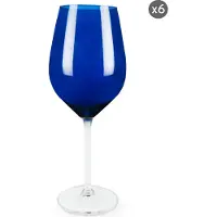 Excelsa set de 6 verres Colour Verre à vin 50 cl bleu