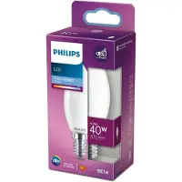 Philips Ampoule Bougie Led E14 4,3w 470lm 6500k Lumière Froide ø3,5x9,7cm. Philips