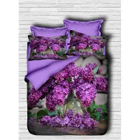 L'essentiel Maison , Adal- PRL1234, Violet, Couettes, dessus de couette et taie d'oreiller : 100 % micro-satin polyester