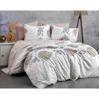 L'essentiel Maison , Adal- PRF1240, Marron, couettes, 100% coton ranforce