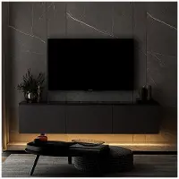 Skye Decor , Neon Illuminated - Anthracite, Meubles TV, Anthracite, 160 x 35 x 32 cm