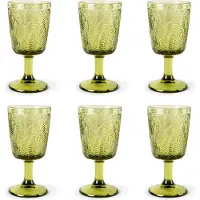 Excelsa set de 6 verres Leaf verre 30 cl vert