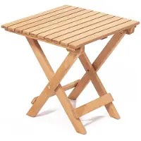 Skye Decor , My019, table basse de jardin, 100% bois de hêtre, marron, 40 x 40 x 40 cm