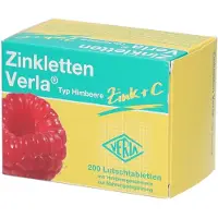 Verla-Pharm Arzneimittel GmbH & Co. KG Zinkletten Verla Pastilles à sucer au goût framboise, 200 comprimés