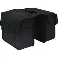 vidaXL Sacoche de vélo noire 40 x 18,5 x 35 cm Polyester