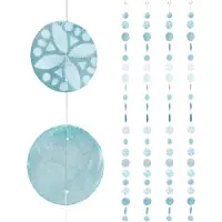 Relaxdays Guirlande de Capiz, lot de 4 pour porte (1 pcs)