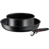 Tefal Ingenio Black Stone Lot De 3 Pièces L3999302