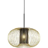 QAZQA Suspension design dorée avec noir 50 cm - Marnie