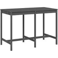 vidaXL Table de jardin Gris 159,5x82,5x110 cm Pin massif