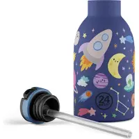 24Bottles Gourdes 'Kids Clima' bleu nuit / jaune / violet / rose