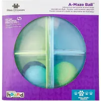 Outward Hound par Nina Ottosson A-Maze Ball Dog Treat Puzzle Ball Niveau 2 Intermdiaire Vert