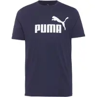 Puma T-Shirt fonctionnel 'ESS No. 1' bleu nuit / blanc