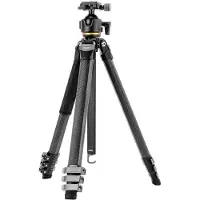 Fotopro Origin Plus + O 8H Carbon Tripod Black (Carbone, Métal), Trépied, Noir