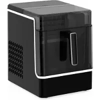 Klarstein Machine à Glaçons - Acier Inoxydable, 23 kg/24 h, 32 Glaçons/Cycle, Nettoyage Auto, Panneau de Alerte Niveau d'Eau, Design Moderne, Noire