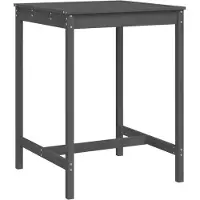 vidaXL Table de jardin Gris 82,5x82,5x110 cm Pin massif