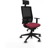 Piqueras Y Crespo Chaise de bureau avec appuie-tête 1D066G1 Grenat