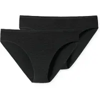 Schiesser Slip gris clair / noir