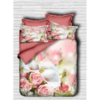 L'essentiel Maison , Adal- PRL6122, Rose, Couettes, dessus de couette et taie d'oreiller : 100 % micro-satin polyester