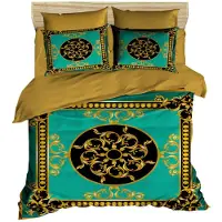 L'essentiel Maison , Adal- PRF1142, Noir, Couettes, dessus de couette et taie d'oreiller : 100 % micro-satin polyester