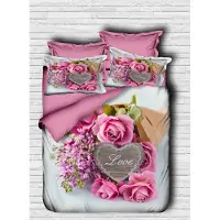 L'essentiel Maison , Adal- PRL6120, Rose, Couettes, dessus de couette et taie d'oreiller : 100 % micro-satin polyester