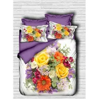 L'essentiel Maison , Adal- PRL6120, Violet, Couettes, dessus de couette et taie d'oreiller : 100 % micro-satin polyester
