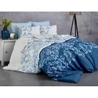 L'essentiel Maison , Adal- PRL3241, Bleu,Blanc, Couettes, 100% coton ranforce