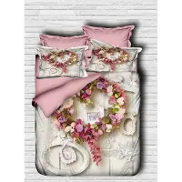 L'essentiel Maison , Adal- PRL6122, Rose, Couettes, dessus de couette et taie d'oreiller : 100 % micro-satin polyester