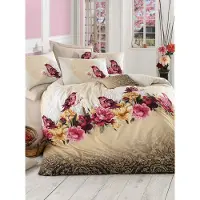 L'essentiel Maison , Adal- PRL3845, Marron, couettes, 100% coton ranforce